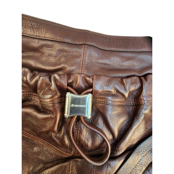 B. Makowsky Brown Genuine Leather Shoulder Bag With Leopard Print Lining & Multi - Picture 8 of 10